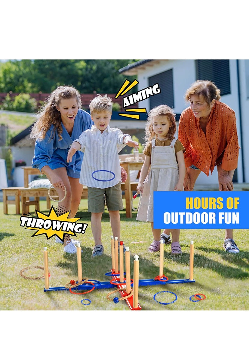 Large Wooden Ring Toss Game