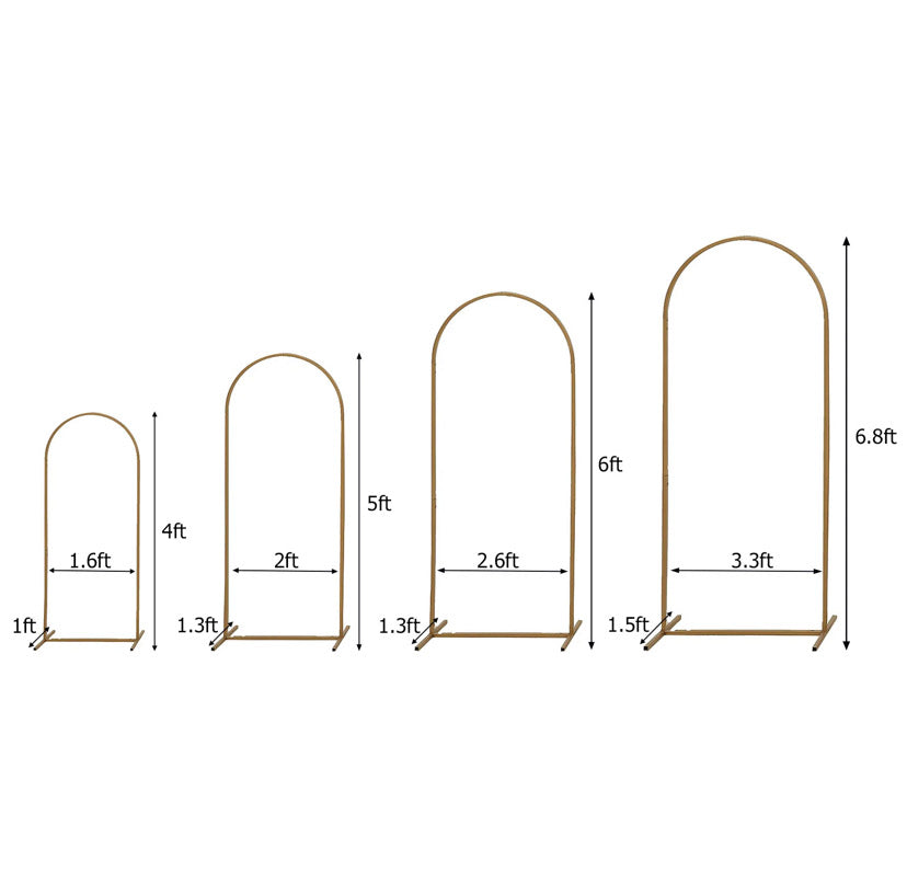 Gold Metal Arch | Set Of 4
