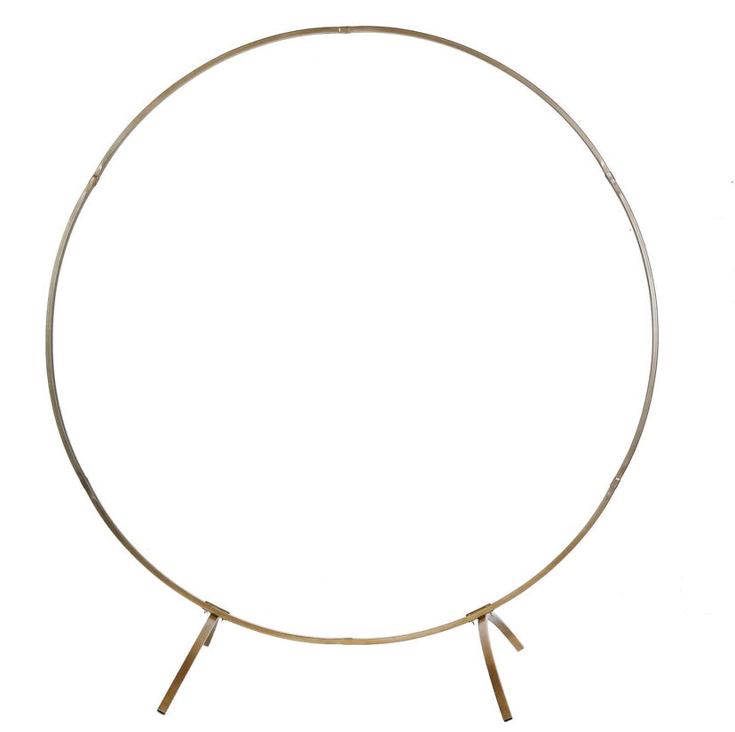 Heavy Duty Gold Metal Round Photo Backdrop Stand