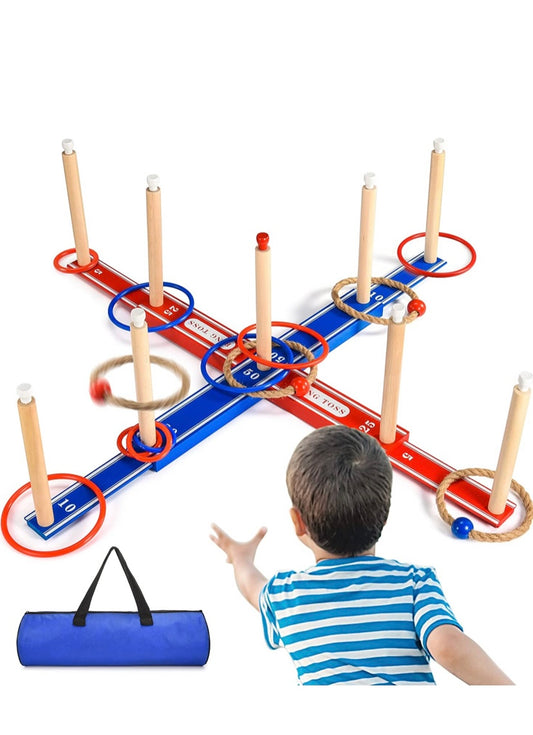 Large Wooden Ring Toss Game